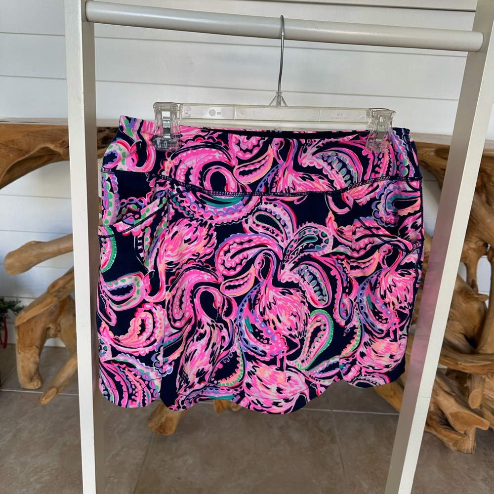 Lilly Pulitzer Luxletic Sabbia Skort Medium UPF 50+ Navy Pink
